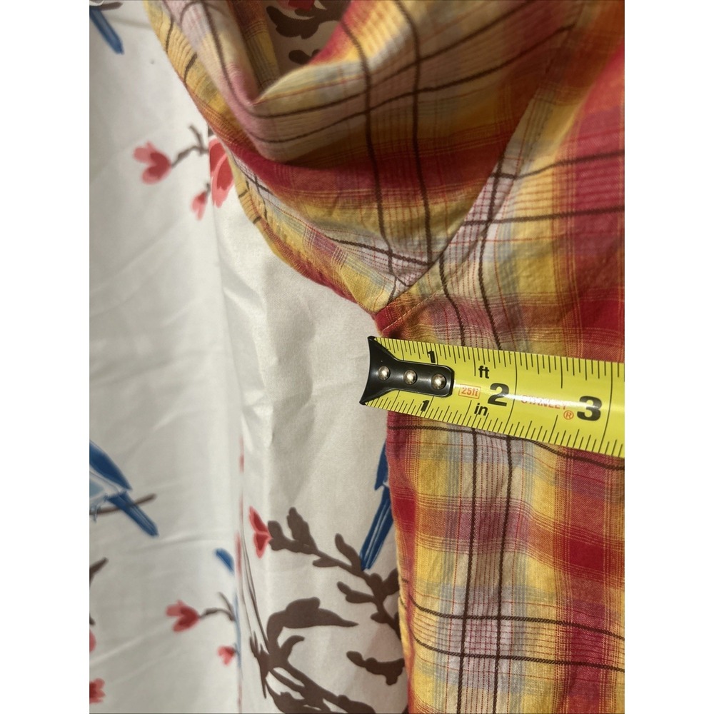 Larry Mahan Western Shirt Mens Medium Pearl Snap Plaid Sunset Cowboy Collection - Picture 14 of 15